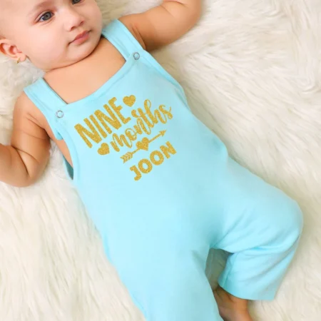 Nine Months Glitter Dungaree Outfit