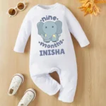 Elephant Nine Months Jumpsuit Outfit