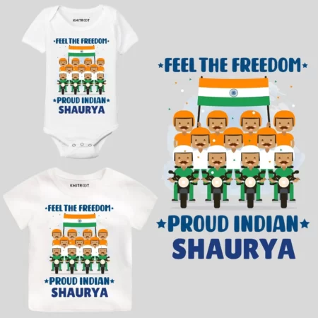 Feel The Freedom Proud Indian Onesie & T-shirt