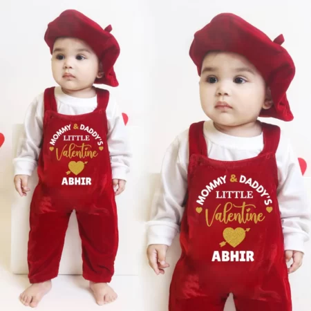 Mommy & Daddys Little Valentine Cute Dungaree