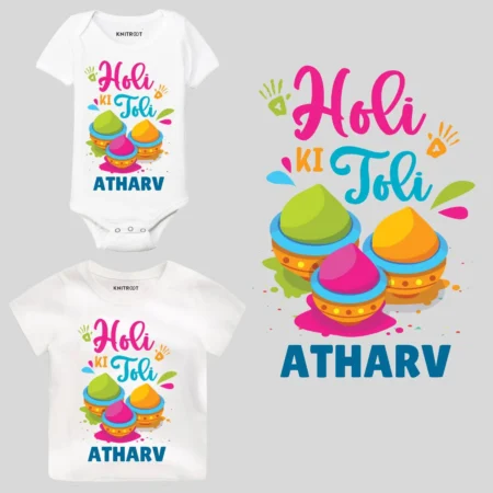 Holi Ki Toli Onesie Or T-shirt Outfit