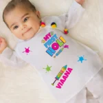 My First Holi White Kurta Pajama