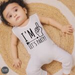 I'm One Let's Party Sleeveless Dungaree