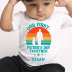 Our 1st Father's Day Together Onesie and Tshirt