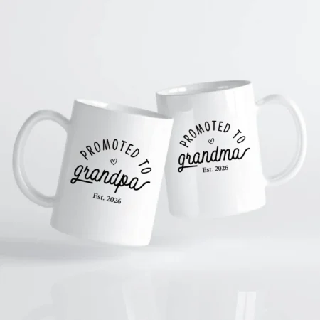 Promoted To Grandpa & Grandma Mug Combo