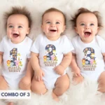 Cute Baby Animals Monthly Onesie Combo