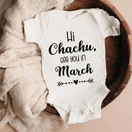 Hi Chachu See You In Customized Your Due Month Onesie