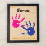Best Bro Sis Ever Customized Name Wooden Frame