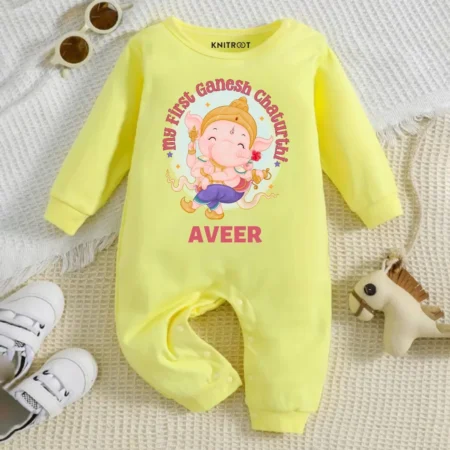 My First Ganesh Chaturthi Jumpsuit