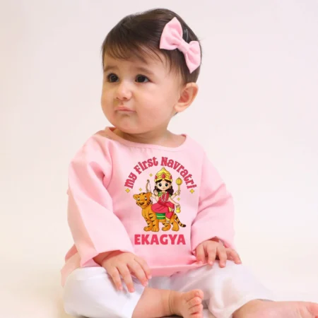 My First Navratri Pink Kurta