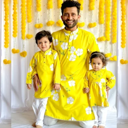 yellow kurta for men