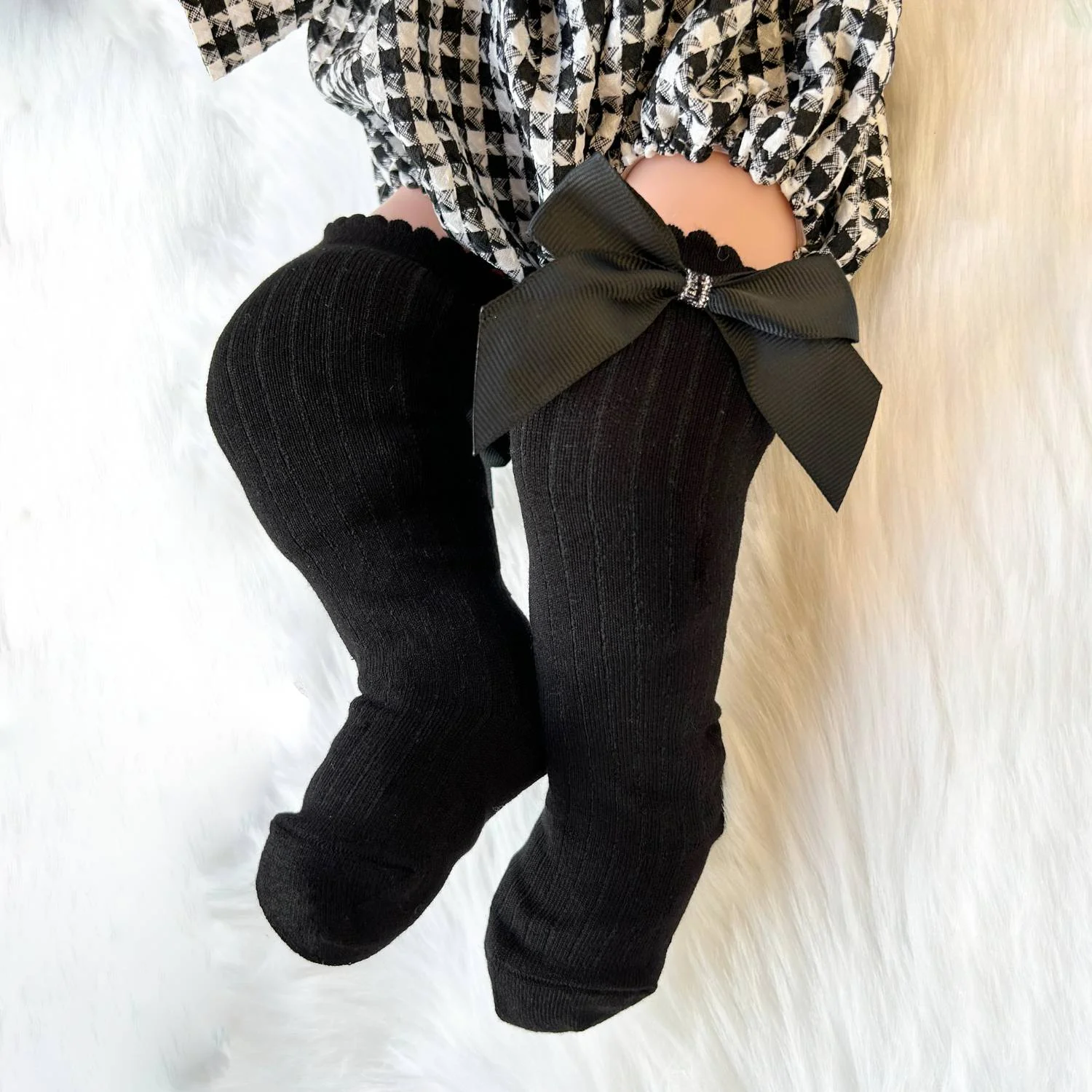 Adorable Black Stockings for Little Ones Adorable Black Stockings for Little Ones