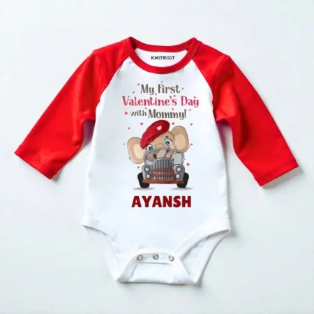 My First Valentine's Day With Mommy Raglan Baby Wear