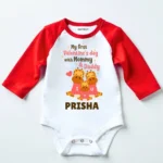 My First Valentine's Day With Mommy & Daddy Raglan Baby Outfit