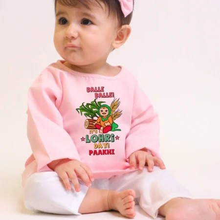 Balle Balle It's Lohri Day A-line Pink Kurta
