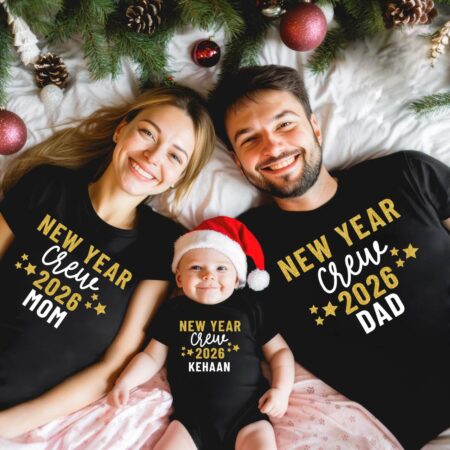 New Year Crew Combo (Mama, Papa & Baby) Family Christmas Outfits