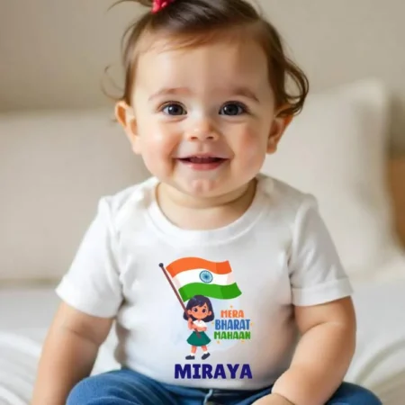 Mera Bhaarat Mahaan Onesie Or T-shirt Outfit For kids