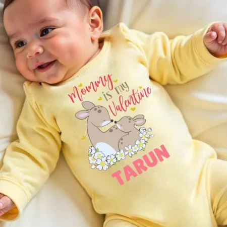Mommy Is My Valentine Cute Valentine Jumpsuit For Babies