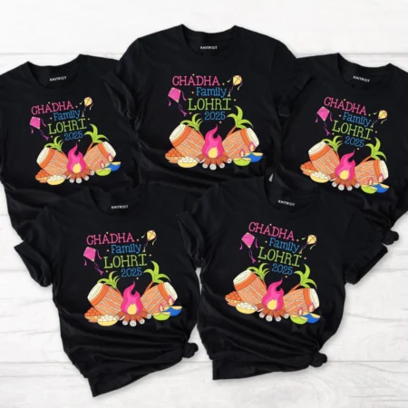 Family Name Lohri 2025 T-shirt for Adult