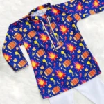 Celebrate Lohri in Style with Our Blue All-Over Print Kurta Set!