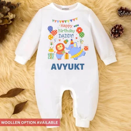 Happy Birthday Daddy! Jumpsuit Outfit For Kids