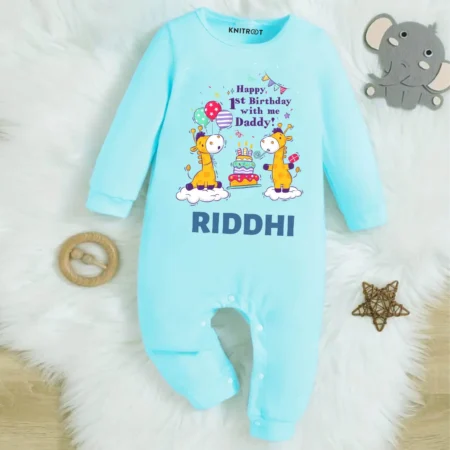 Happy Birthday First Birthday With Me Daddy Jumpsuit Outfit For Kids