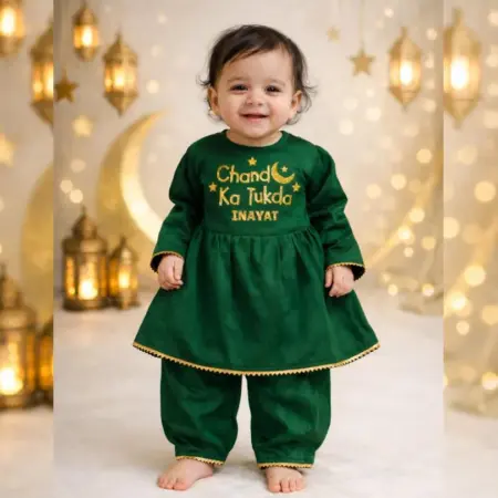 Chand Ka Tukda Cute Green Frock
