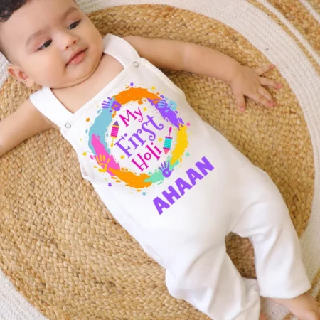 My First Holi Dungaree Outfit