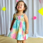 Cute Subtle Gulaal Splash Frock For Girls