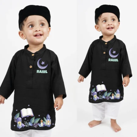 Eid Special Black Kurta & Pajama Set