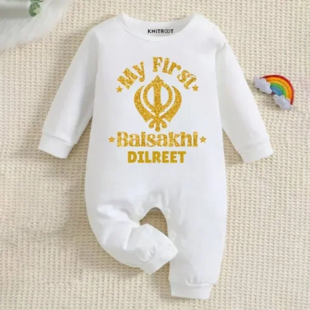 My First Baisakhi Jumpsuit Outfit