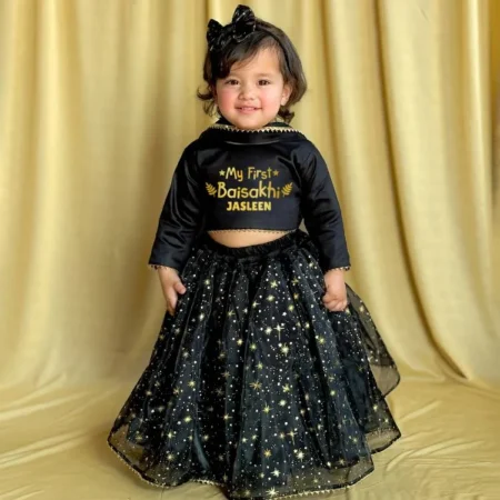 My First Baisakhi Lehenga For Girls