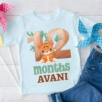 12 Months Tiger Print Baby Outfit