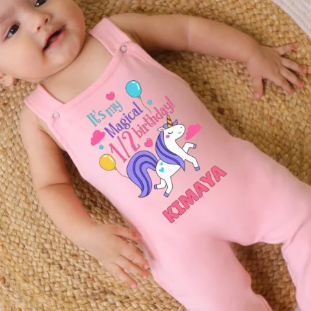 It's My Magical Unicorn 1/2 Birthday! Dungaree