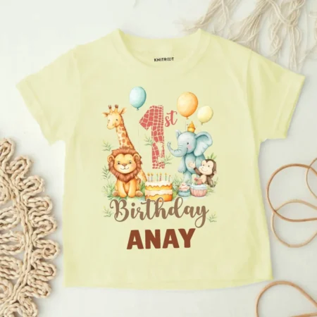 Animal Theme First Birthday Oneise Or T-shirt