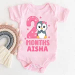 2 Month Birthday Baby Penguin Outfit