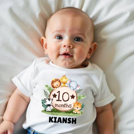 10 Months Cute Animal Theme Birthday Wear