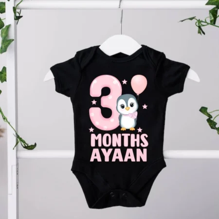 3 Months Penguin Theme Onesie Or T-shirt