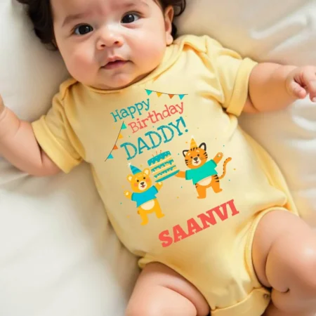 Happy 1st Birthday With Me Daddy! Cute Animal Theme Onesie & T-shirt