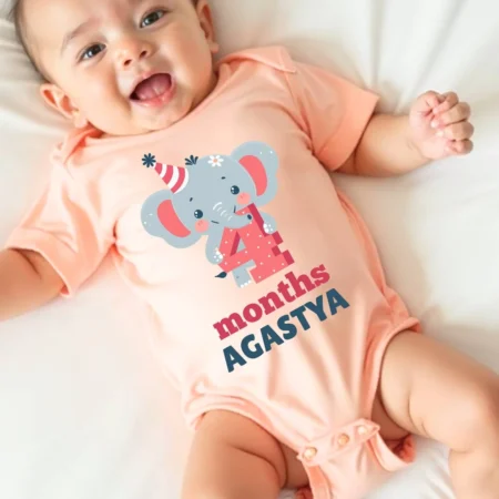 4 Months Cute Baby Elephant Onesie or t-shirt