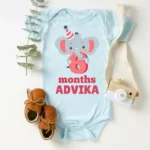 Happy Six Months Cute Elephant Birthday Outfit