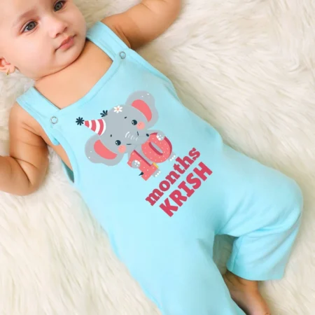 Ten Months Cute Elephant Dungaree