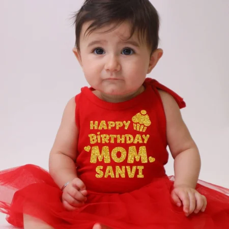 Happy Birthday Mom Cupcake Tutu Onesie Outfit