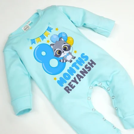 Eight Months Cute Racoon Theme Jumpsuit