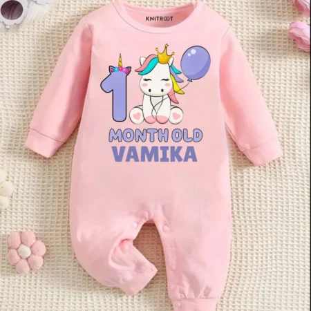 One Month Unicorn Jumpsuit Outfit