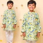 Blueberry Bird Kurta & Pajama set
