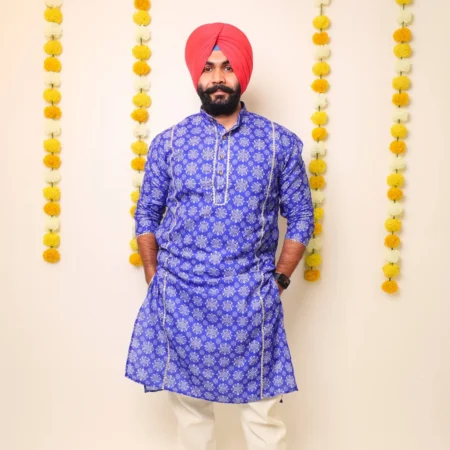 Azure Heritage Kurta For Adult