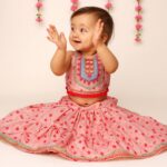 Festive Bloom Halter Lehenga Dress