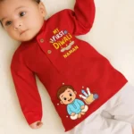My First Diwali Red Kurta & Pajama Set