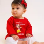Mama Papa Ki Phooljhadi A-line Red Kurta & Pajama